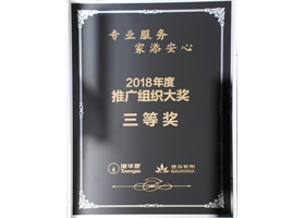 港华集团授予简阳港华“2018年度推广组织大奖（三等奖）”