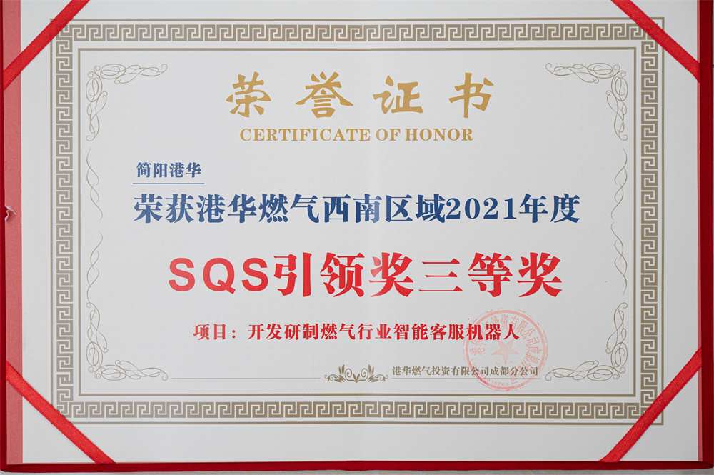 SQS优秀指导委员会 三等奖 2